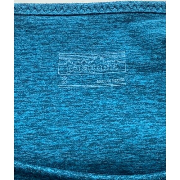Patagonia Women's Long Sleeve Performance Top Open Layered Back Teal Soft Size S - Picture 7 of 11